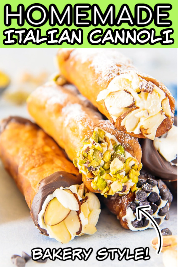 Homemade cannoli are so easy to make and taste just as satisfying as one bought from an Italian bakery. The crispy shell and creamy, sweetened ricotta cheese filling are to die for and will make any day a little extra special! via @sugarandsoulco
