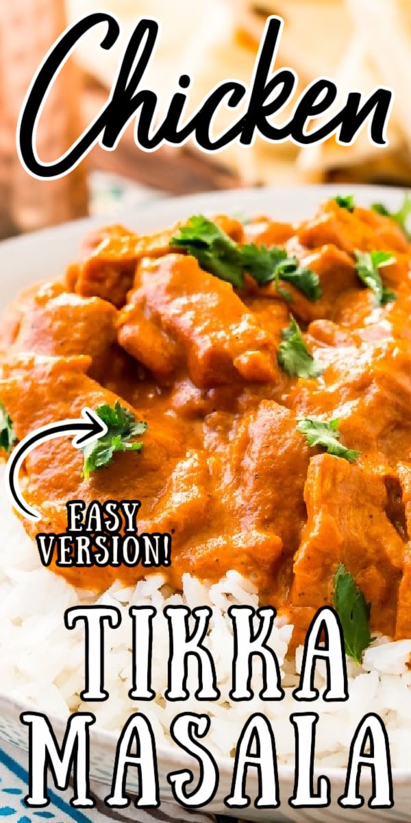 This Easy Chicken Tikka Masala Recipe is a delicious British Indian recipe made with a rich and creamy tomato curry sauce loaded with bold spices and chicken. via @sugarandsoulco
