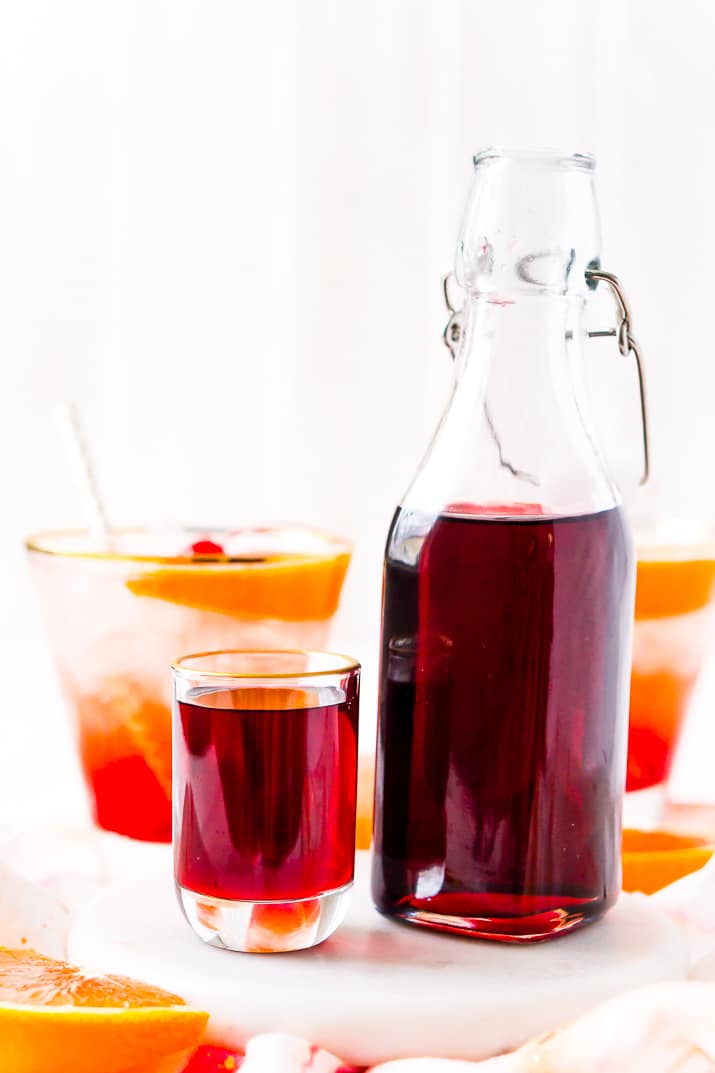 This recipe for Grenadine Syrup allows you to make this fresh and flavorful cocktail syrup right at home. Made with pomegranate juice, sugar, and lemon juice, it's ready to use in about 30 minutes and tastes so much better than that store-bought stuff!