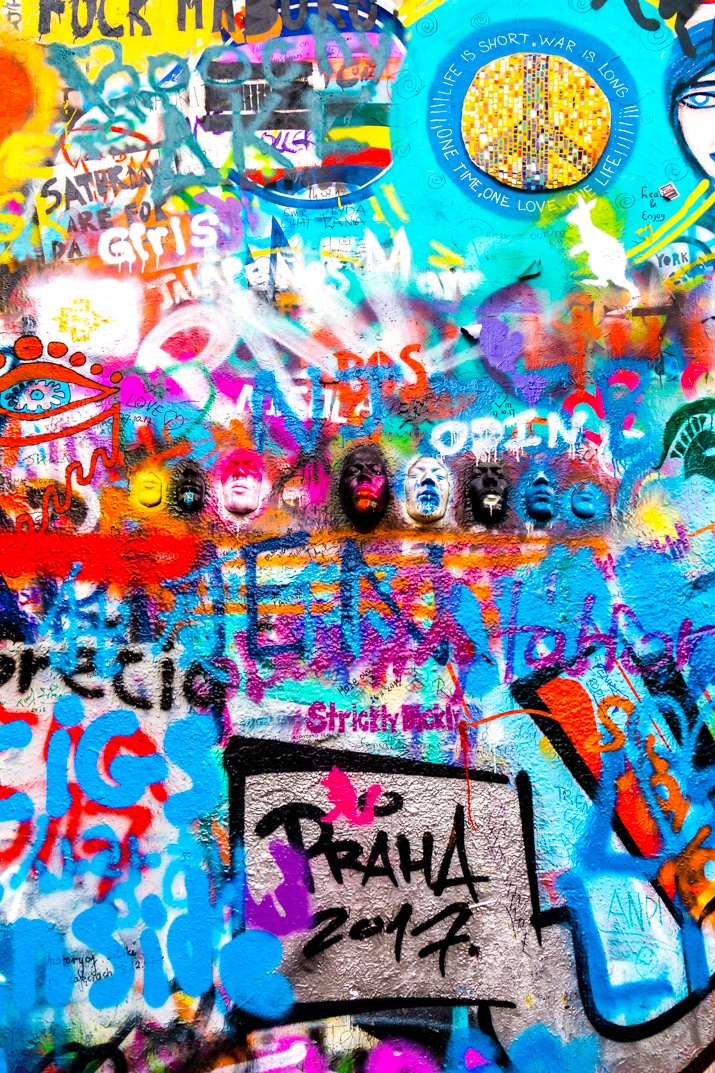Lennon Wall Mural in Prague