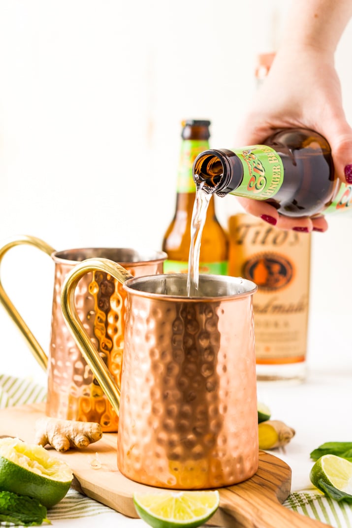 How to make a Moscow Mule with vodka, ginger beer, and lime