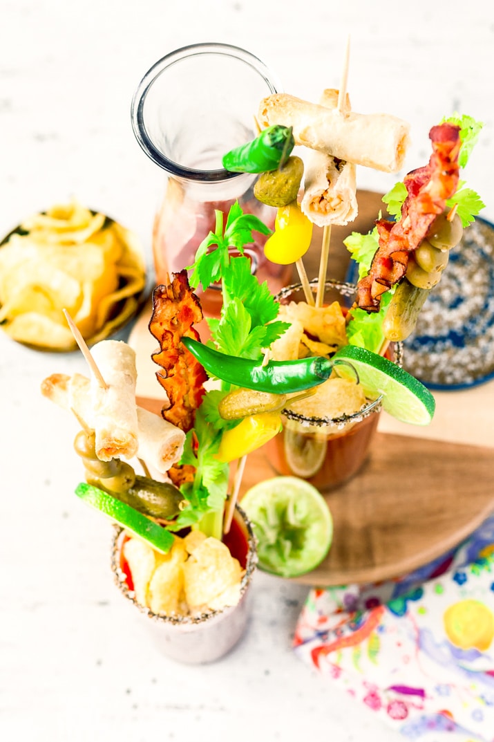 Bloody Mary Recipe with Crazy Garnishes
