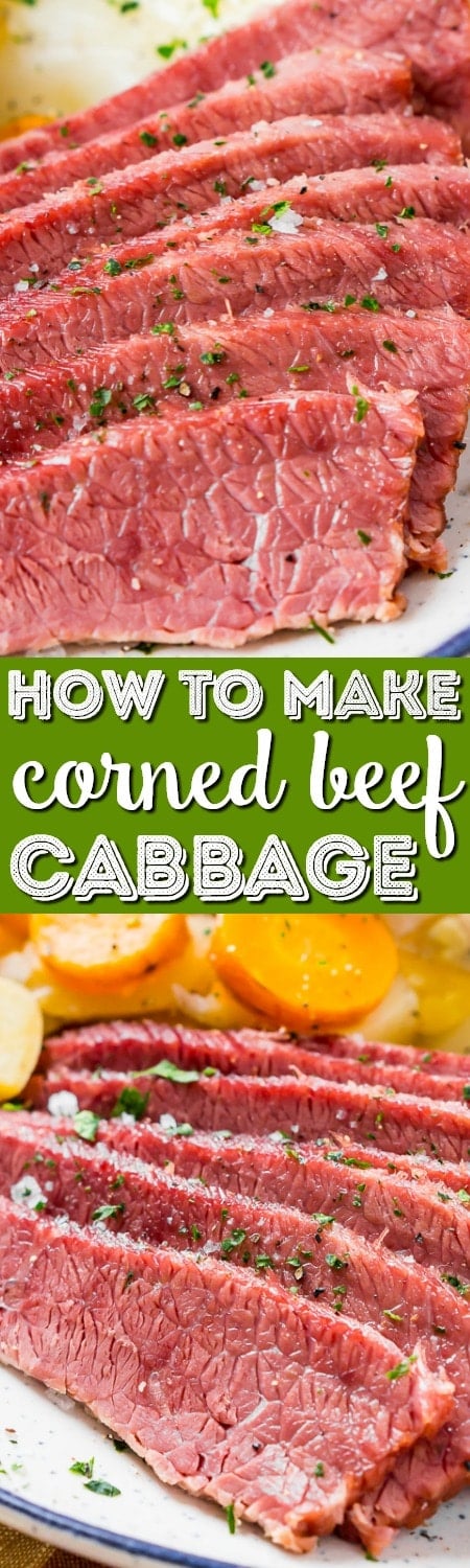 This Corned Beef and Cabbage recipe is a classic Irish dinner perfect for St. Patrick's Day! The meat is brined for 7 to 10 days in savory spices and the brisket becomes tender and flavorful once cooked.