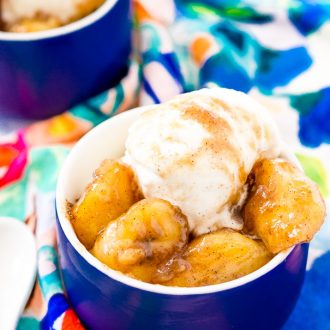 Bananas Foster is a deliciously rich and easy recipe laced with dark rum and brown sugar for a warm sweet dessert you'll want to make again and again!