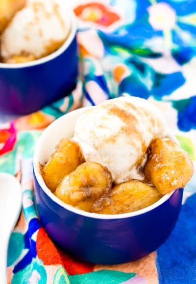Bananas Foster is a deliciously rich and easy recipe laced with dark rum and brown sugar for a warm sweet dessert you'll want to make again and again!