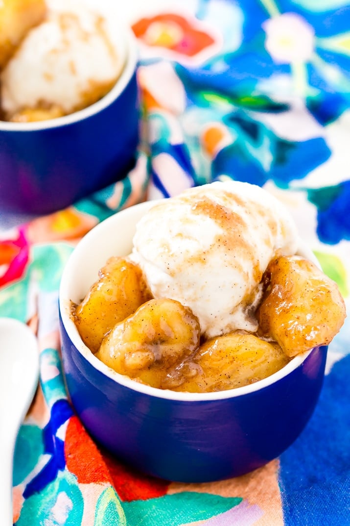 Bananas Foster is a deliciously rich and easy recipe laced with dark rum and brown sugar for a warm sweet dessert you'll want to make again and again!