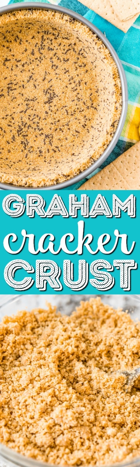 This is the Best Graham Cracker Crust Recipe for all of your desserts both baked and no-bake! This crust is made with graham crackers, butter, sugar, and an ingredient that makes it better than all the rest! Deep dish and standard measurements included! via @sugarandsoulco