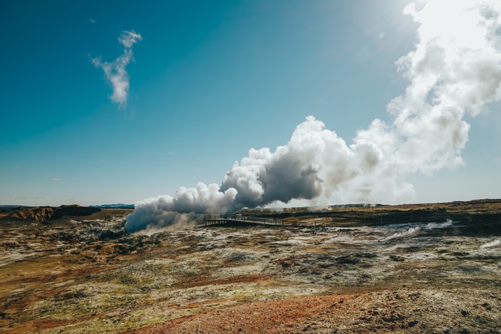 Geothermal fields in Iceland