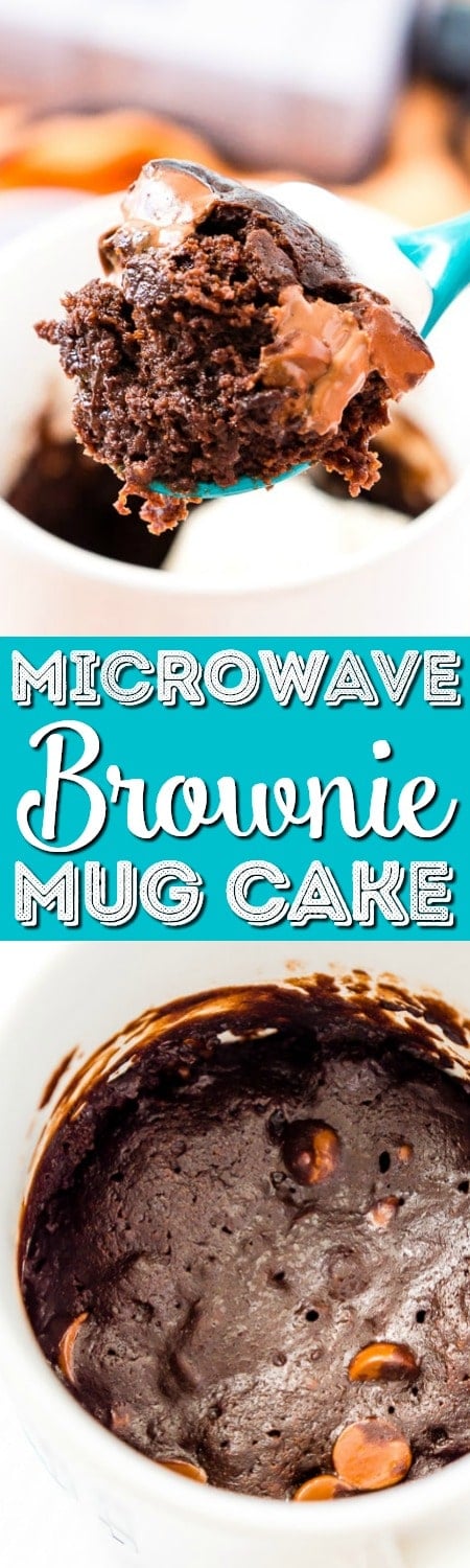 This Microwave Brownie Mug Cake is the perfect quick and easy treat when you're craving a fudgy and indulgent brownie!