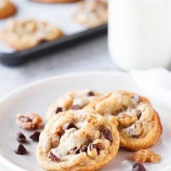 The original Toll House Cookie Recipe is an American favorite made with crunchy walnuts and decadent semi-sweet chocolate chips. It's a classic dessert recipe the whole family will love!