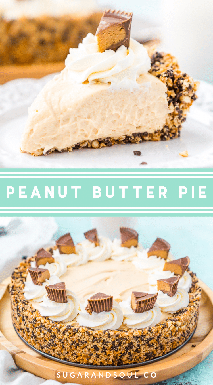 Easy Creamy Peanut Butter Pie Recipe | Sugar and Soul