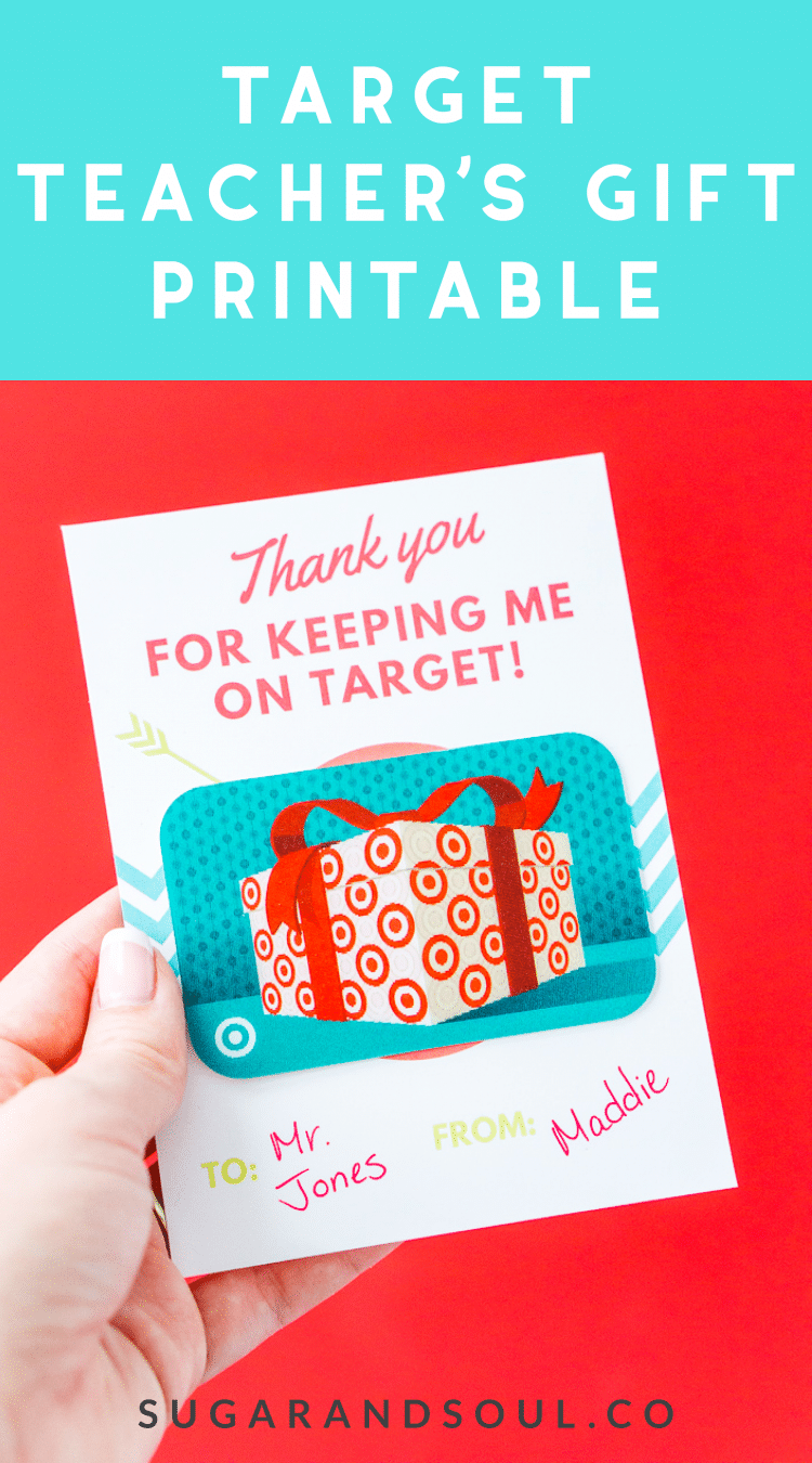 Tell the teacher in your life just how much you care with this free and adorable Target Teacher's Gift Printable! Simply print and add a gift card to it!
