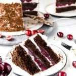 Decadent chocolate cake + boozy cherry filling + sweet whipped cream = a recipe for Black Forest Cake perfection! You're gonna love this classic German dessert!