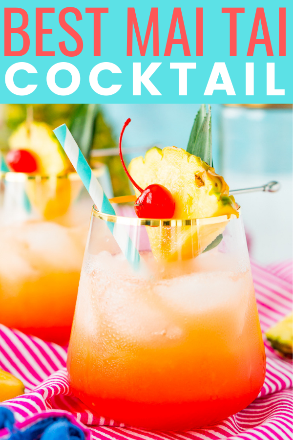 A Mai Tai is a boozy blend of coconut and spiced rum, triple sec, orange and pineapple juices, and a splash of grenadine. Mix up a batch for a taste of the tropics to enjoy with friends and family this summer. via @sugarandsoulco