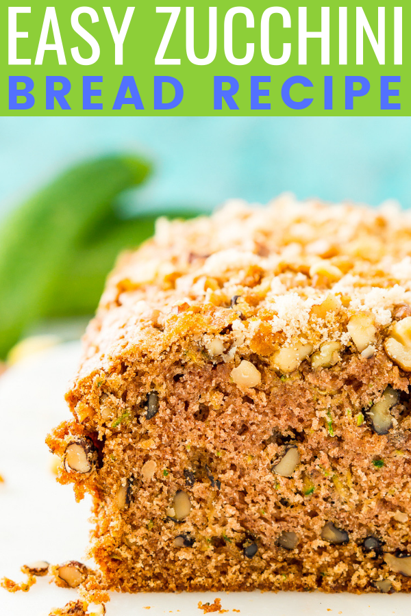 his Zucchini Bread recipe is a delicious quick bread that's loaded with tender zucchini, walnuts, and cinnamon - you can add lemon or chocolate chips too!