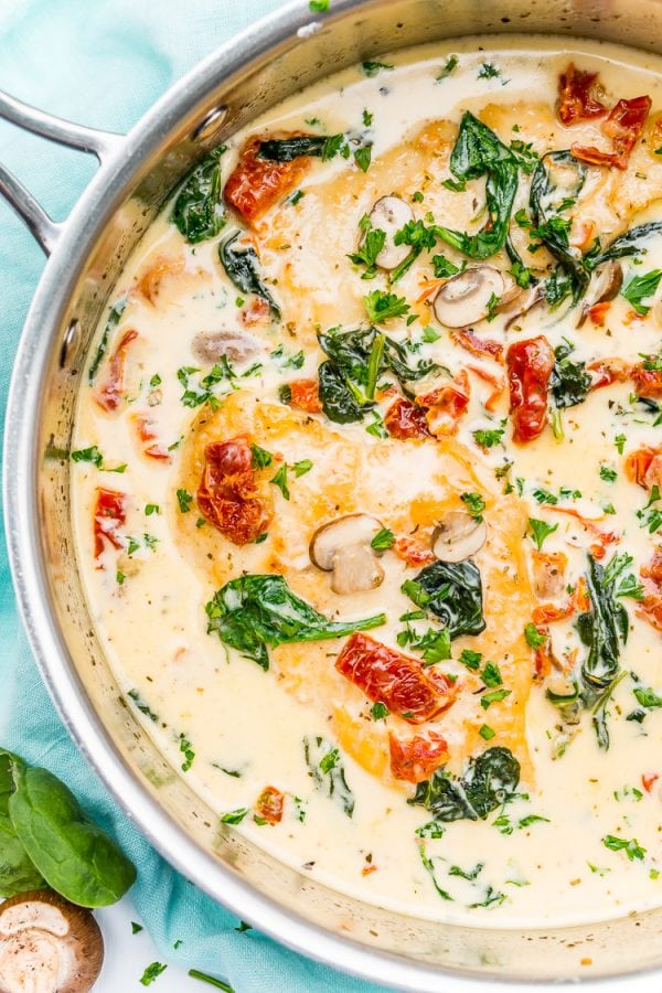Creamy Tuscan Chicken Skillet - Sugar and Soul