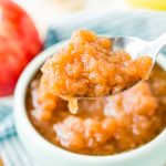 This Homemade Applesauce recipe is delicious and super easy to make! Made with apples, white and brown sugars, vanilla, cinnamon, and lemon juice, it’s the perfect way to enjoy fresh-picked apples.