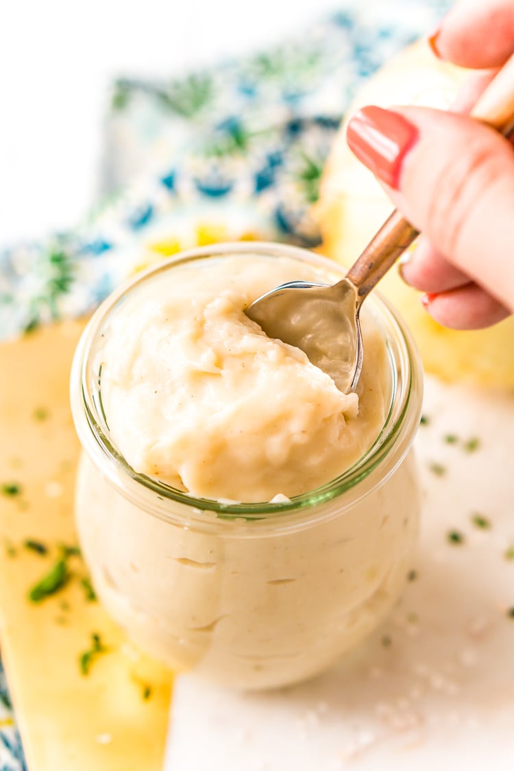 This Homemade Cream of Chicken Soup is so easy to make and tastes WAY better than the canned stuff! Use it in your favorite recipes like casseroles and chicken pot pie!