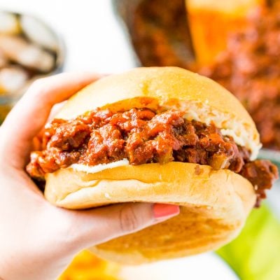 Sloppy Joes are a nostalgic family favorite, and this homemade version kicks the canned stuff to the curb! Filled with ground beef that’s smothered in a zesty sauce, this easy 30-minute meal is perfect to make on busy weeknights.