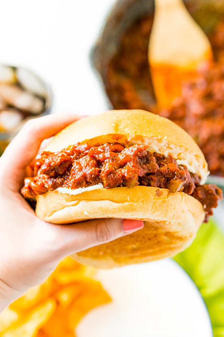 Sloppy Joes are a nostalgic family favorite, and this homemade version kicks the canned stuff to the curb! Filled with ground beef that’s smothered in a zesty sauce, this easy 30-minute meal is perfect to make on busy weeknights.