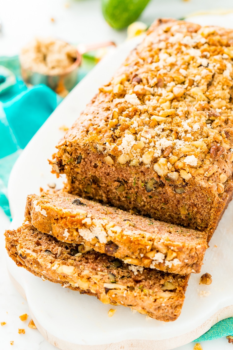 This Zucchini Bread recipe is a delicious quick bread that's loaded with tender zucchini, walnuts, and cinnamon - you can add lemon or chocolate chips too!