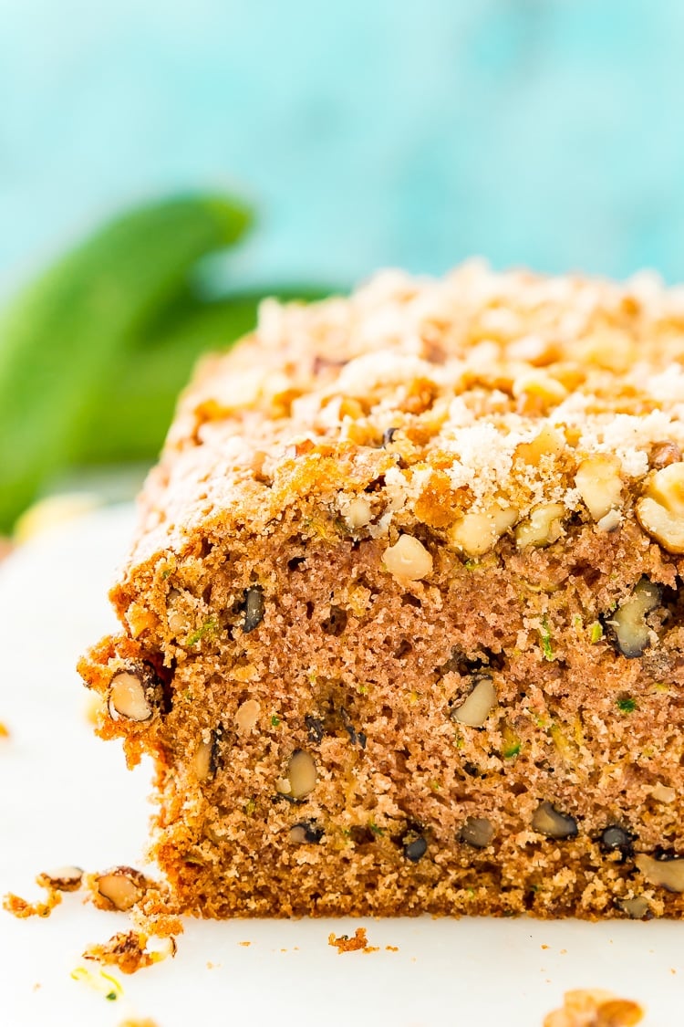 This Zucchini Bread recipe is a delicious quick bread that's loaded with tender zucchini, walnuts, and cinnamon - you can add lemon or chocolate chips too!