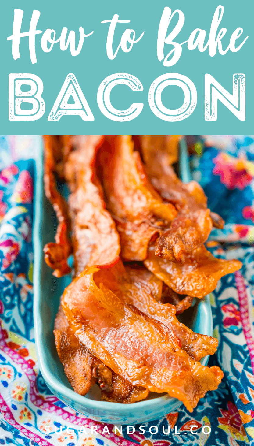 Baking Bacon in the oven is an easy method for cooking perfect bacon, the best part is, no mess! Enjoy the bacon immediately or save for other recipes!