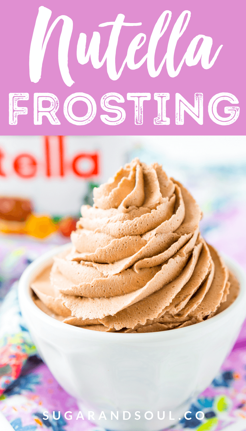 Nutella Frosting adds chocolate and hazelnut flavors to a traditional buttercream recipe. Made with Nutella, butter, powdered sugar, and heavy cream, this whipped Hazelnut Frosting is totally addictive!