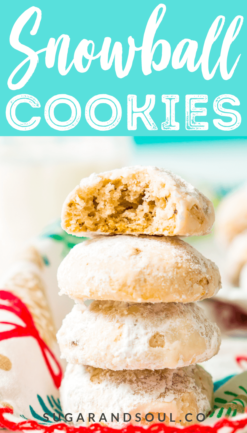 Snowball Cookies are a classic and a staple at holiday cookie exchanges. Made with butter, flour, sugar, vanilla, and chopped pecans, they're a delicious and addictive dessert!