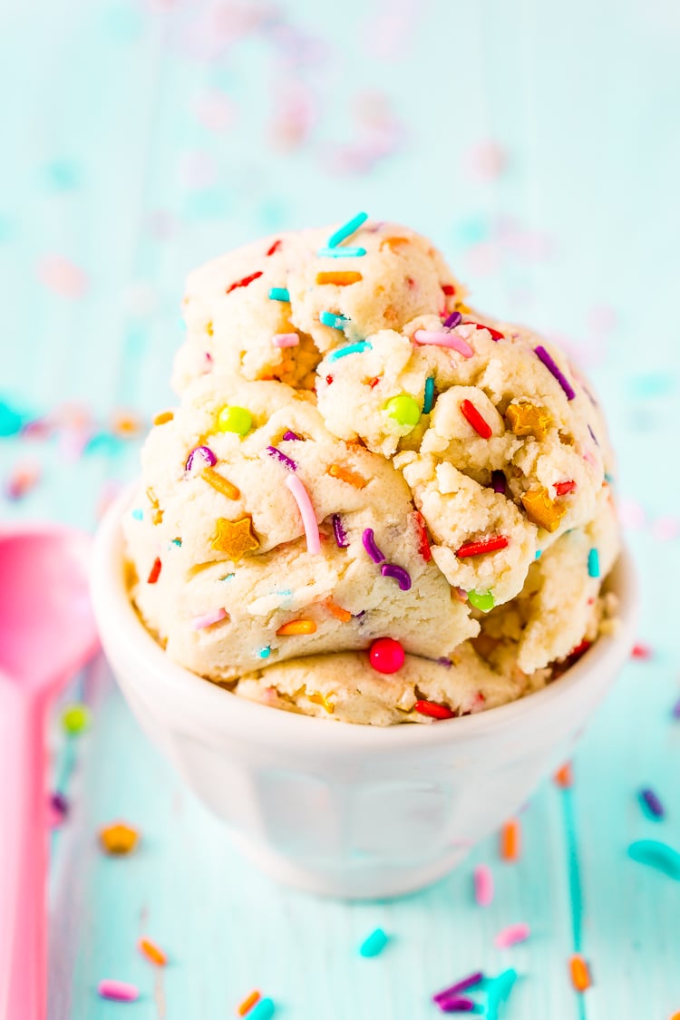 Edible Sugar Cookie Dough is an easy and delicious egg-free treat perfect for parties or just when you're craving something sweet but don't want to wait for cookies to bake!