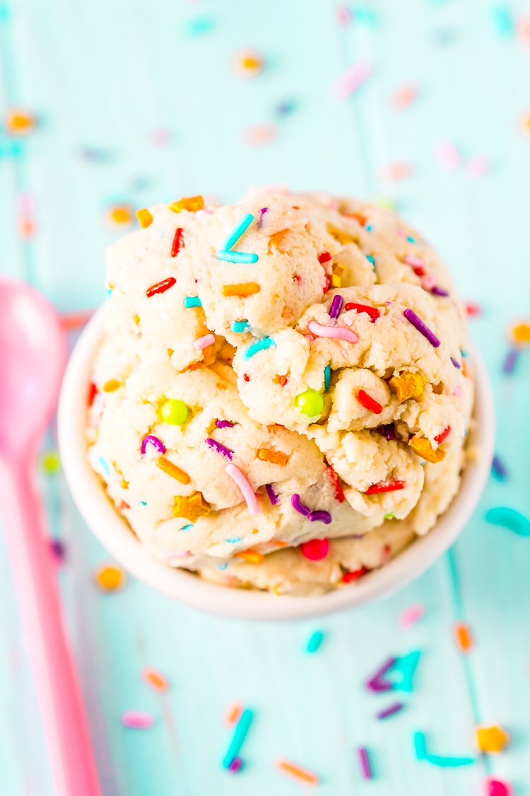 Edible Sugar Cookie Dough is an easy and delicious egg-free treat perfect for parties or just when you're craving something sweet but don't want to wait for cookies to bake!