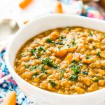 Lentil Soup is easy to make, wholesome -- and vegan! Made with a blend of savory vegetables and fragrant spices, it only takes one pot and a little prep to serve up this comforting meal.