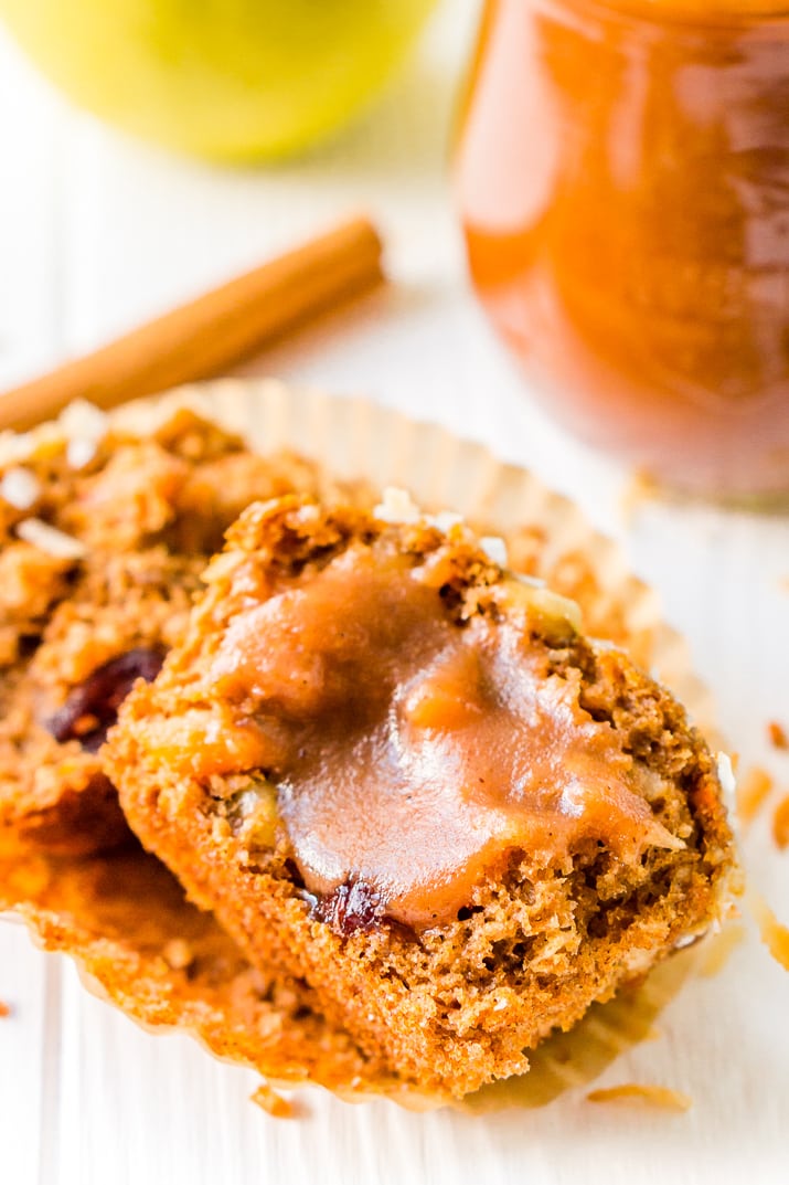 Morning Glory Muffins are a wholesome breakfast or snack recipe made with whole wheat flour and loaded with craisins, carrots, apple butter, walnuts, and more!