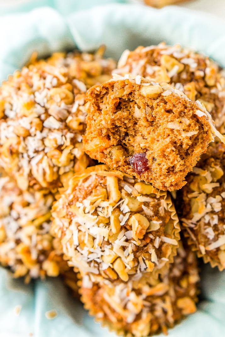 Morning Glory Muffins are a wholesome breakfast or snack recipe made with whole wheat flour and loaded with craisins, carrots, apple butter, walnuts, and more!