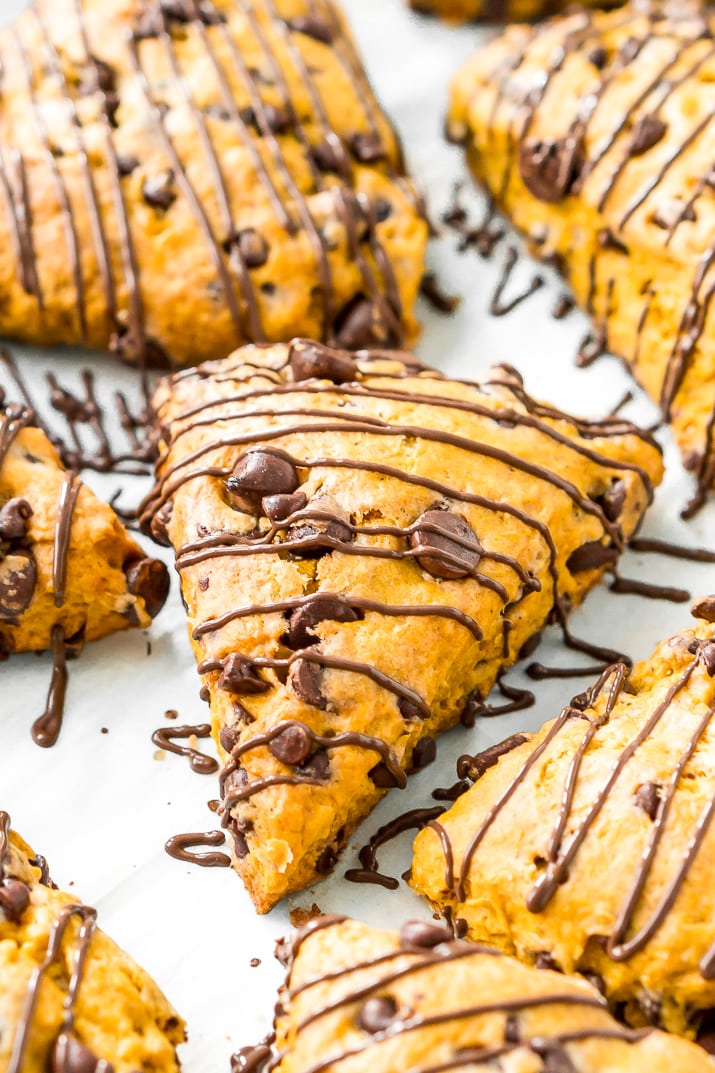 Homemade Pumpkin Scones with Chocolate Chips