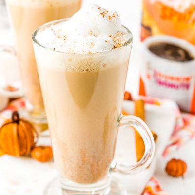 Pumpkin Spice Latte is easy to make at home and loaded with the spicy fall flavors of pumpkin, cinnamon, nutmeg, cloves, and rich bold coffee and frothy milk!