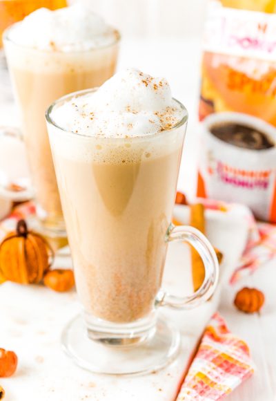 Pumpkin Spice Latte is easy to make at home and loaded with the spicy fall flavors of pumpkin, cinnamon, nutmeg, cloves, and rich bold coffee and frothy milk!