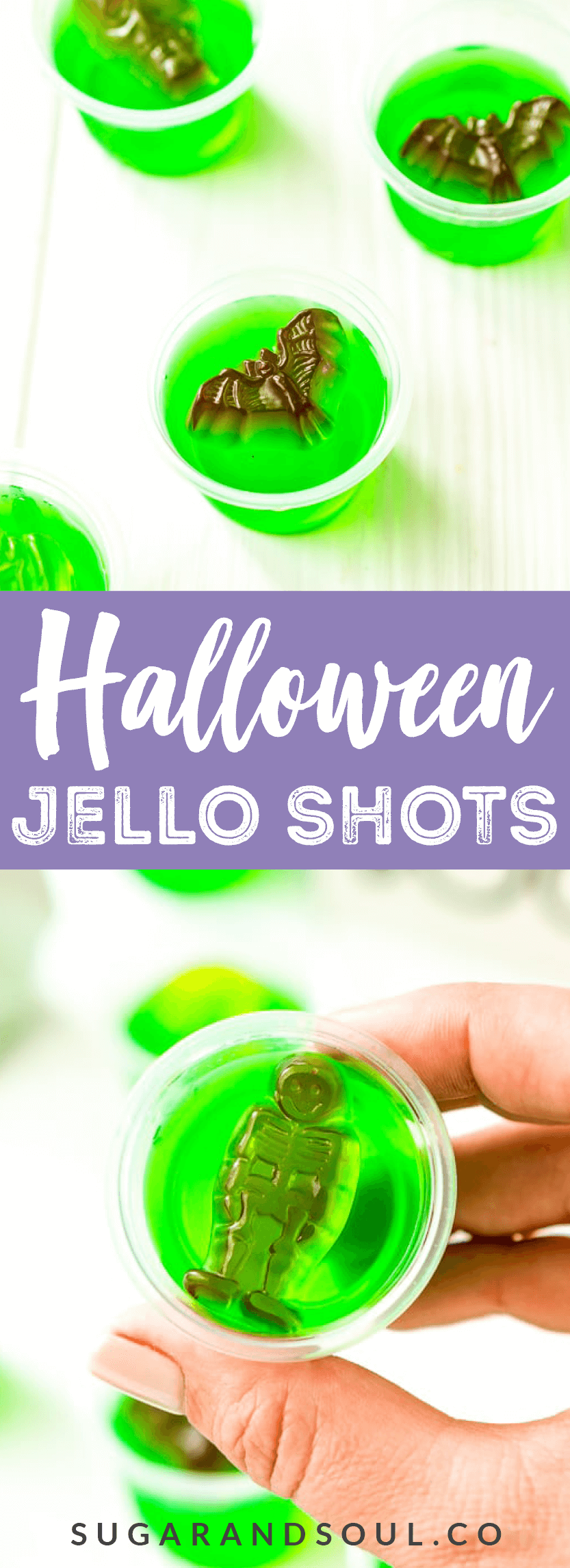 These Halloween Jello Shots are super easy to whip up and will make a fun addition to your Halloween Party!