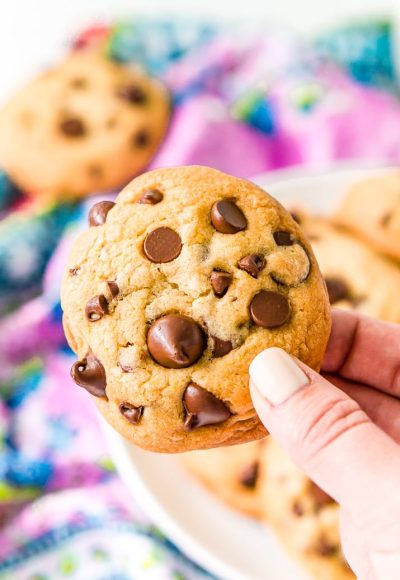 These Coconut Oil Chocolate Chip Cookies are everything you love about the classic cookie but they're dairy free!