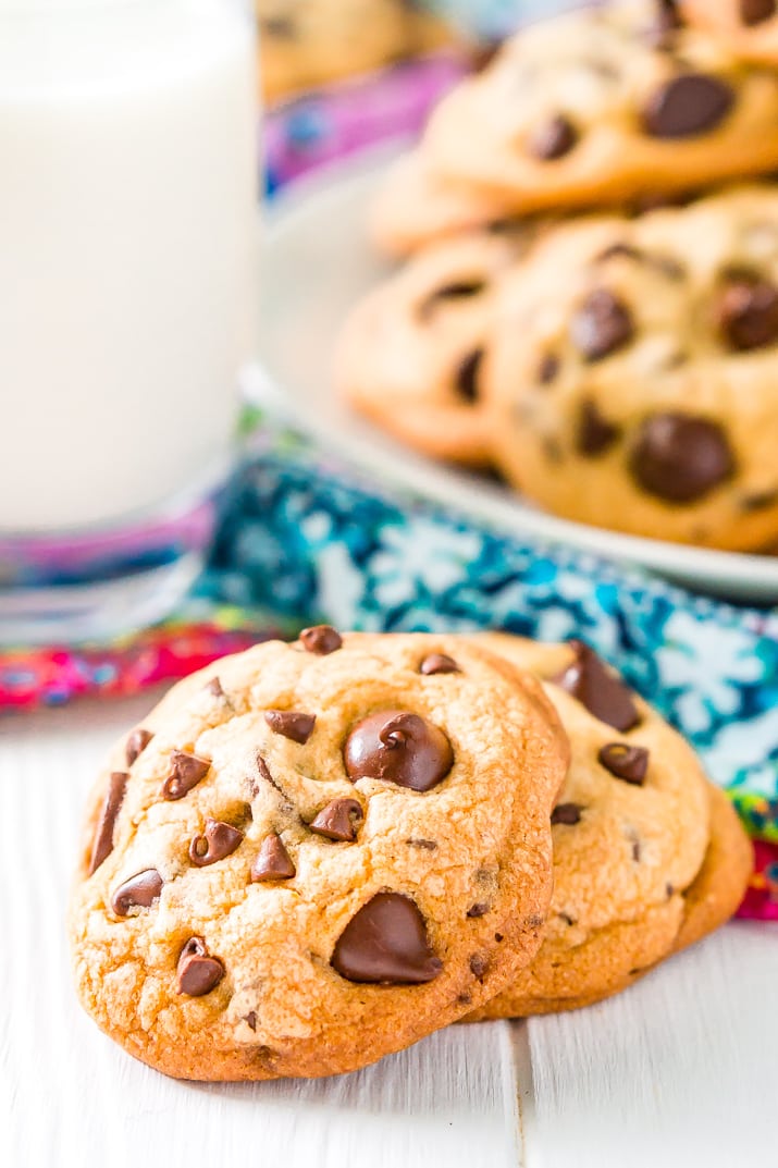 These Coconut Oil Chocolate Chip Cookies are everything you love about the classic cookie but they're dairy free!