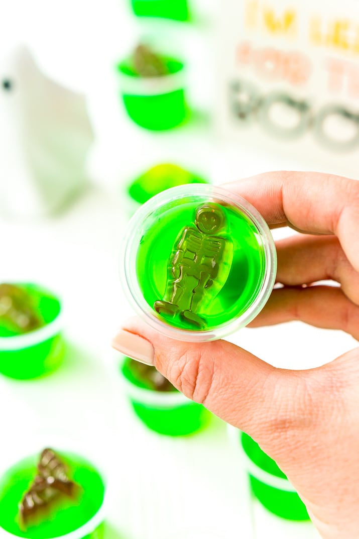 These Halloween Jello Shots are super easy to whip up and will make a fun addition to your Halloween Party!