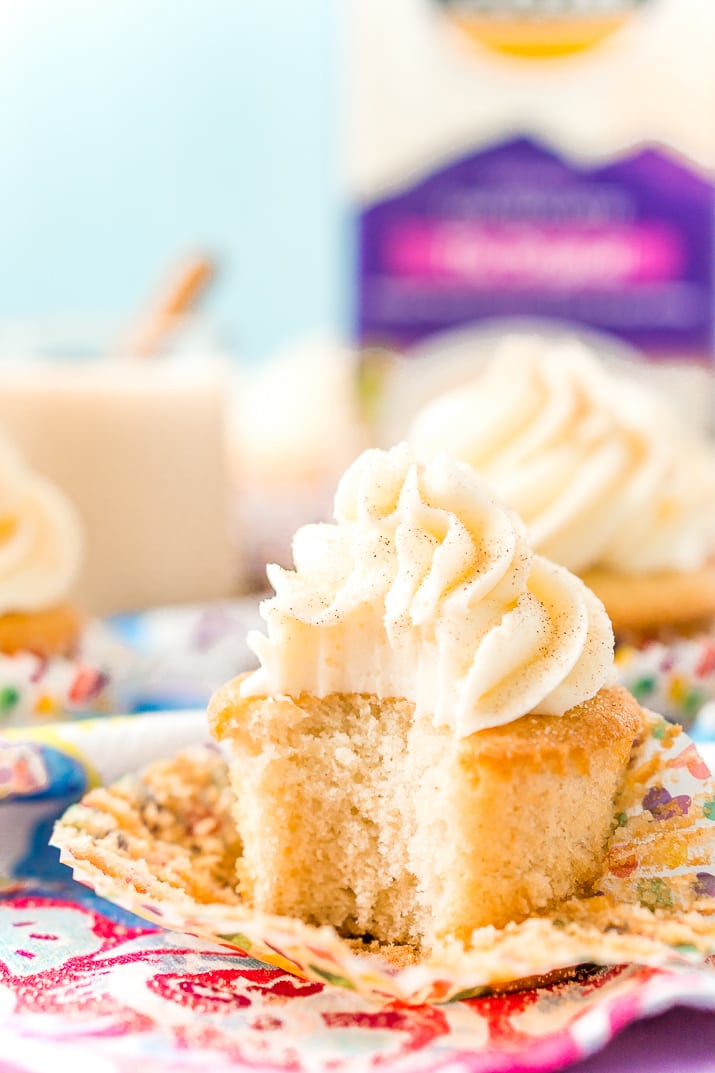 Chai Cupcakes with Vanilla Frosting are laced with the rich and warm spices you crave in the fall. This treat is the perfect pick-me-up for when you need to stop for a breather during this busy season!