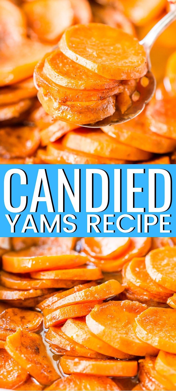 Candied Yams are a classic Thanksgiving side dish made from yams/garnet sweet potatoes and loaded with butter, sugar, honey, and spices. via @sugarandsoulco