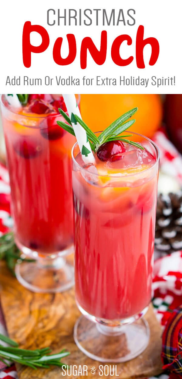 Christmas Punch Recipe (Boozy or Not) | Sugar & Soul