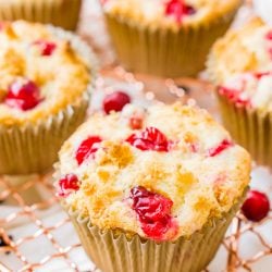 Cranberry Orange Muffins are a delicious and festive breakfast loaded with fresh juicy berries and laced with orange zest.