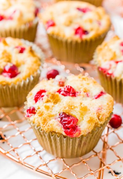 Cranberry Orange Muffins are a delicious and festive breakfast loaded with fresh juicy berries and laced with orange zest.
