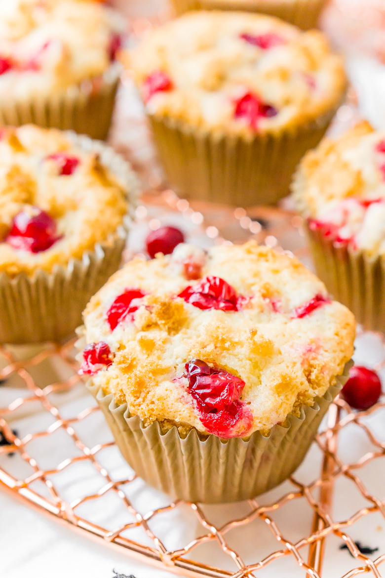 Cranberry Orange Muffins are a delicious and festive breakfast loaded with fresh juicy berries and laced with orange zest.