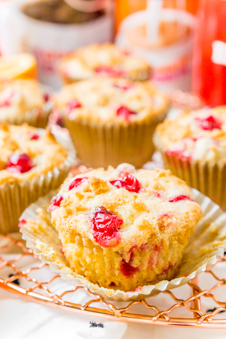 Cranberry Orange Muffins are a delicious and festive breakfast loaded with fresh juicy berries and laced with orange zest.