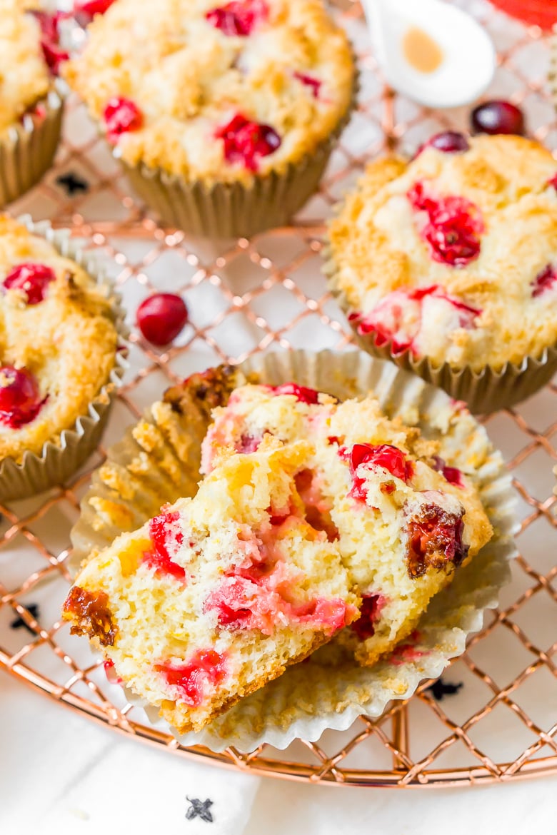 Cranberry Orange Muffins are a delicious and festive breakfast loaded with fresh juicy berries and laced with orange zest.