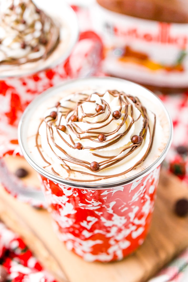 Nutella Hot Chocolate is a rich and creamy hot drink that takes your favorite chocolate hazelnut spread to a whole new level!